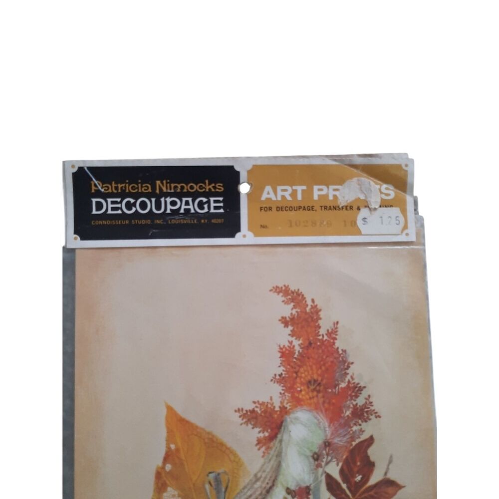 Orange Floral Decoupage Art Paper